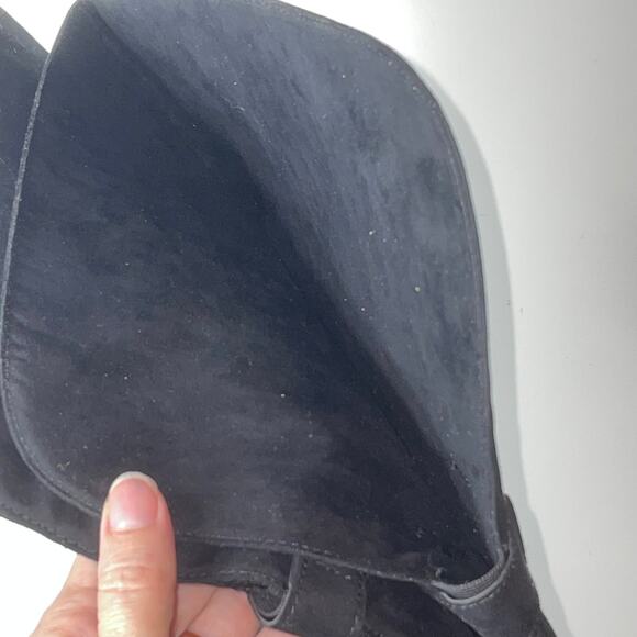 Sun + Stone Allicce Over-the-Knee Boots, black faux suede 8.5M - Picture 14 of 15